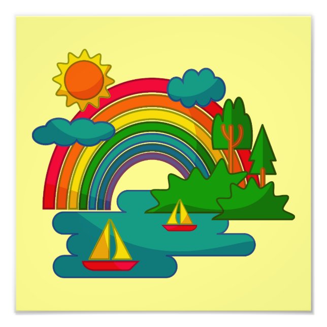 Foto El paisaje de los viajes en barco bajo las nubes d (Frente)