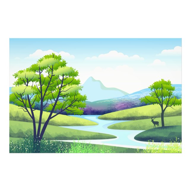 Foto El paisaje natural con río (Frente)