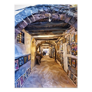 Foto El pasillo de la galería de arte con una geometría