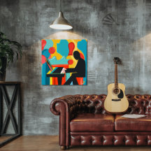 El Pianista - Pintura al óleo original