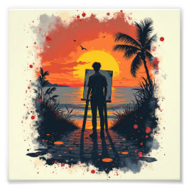 Foto El pintor se sorprendió con su pintura