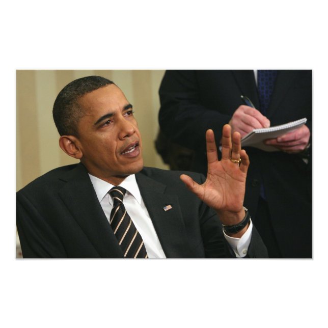 Foto El presidente Barack Obama habla a la prensa (Frente)