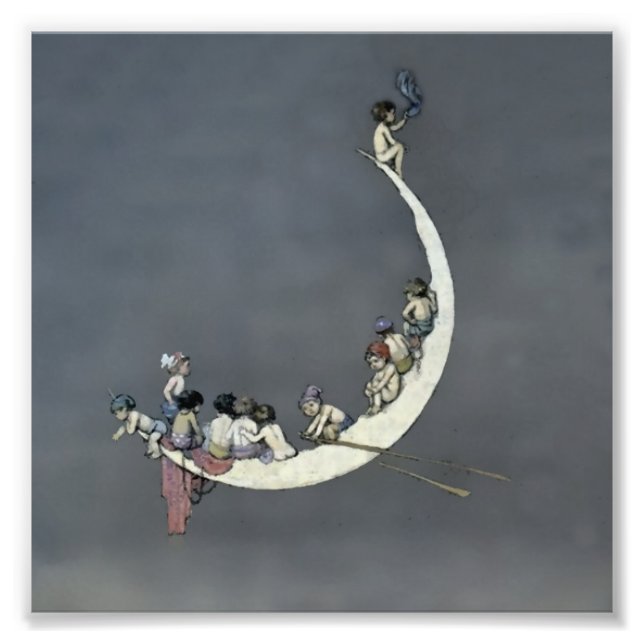 Foto "El primer viaje de la luna" por W Heath Robinson (Frente)
