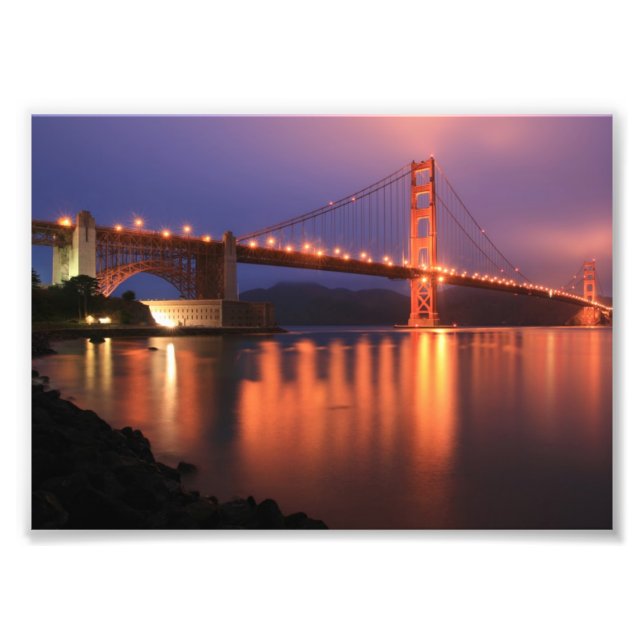 Foto El puente Golden Gate de noche (Frente)