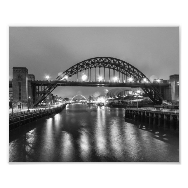 Foto El puente Tyne de noche (Frente)