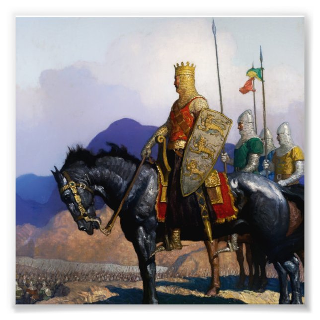 Foto "El Rey Eduardo ve la batalla" de NC Wyeth (Frente)