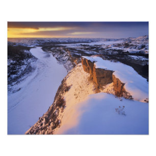 Foto El río Little Missouri en invierno en