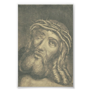 Foto El Santo Rostro De Jesús Arte Monocromático