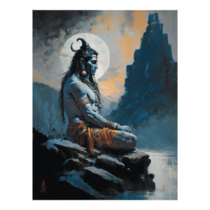 Foto El Señor shiva medita, el calentamiento de la casa