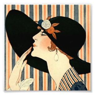 Foto “El sombrero negro” Art Deco de George Barbier
