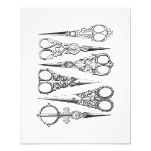 Foto El vintage Scissors decorativo blanco negro