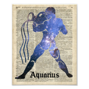 Foto El zodiaco del agua del acuario firma encima la