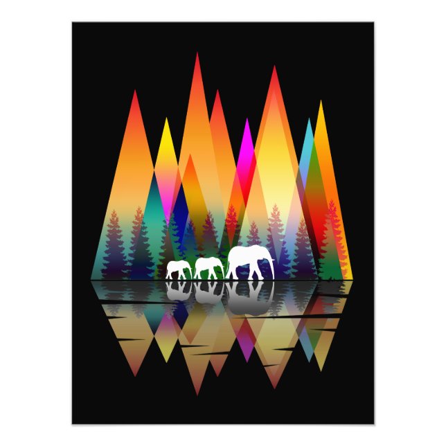 FOTO ELEFANTE ARCO IRIS DE MONTAÑA (Frente)