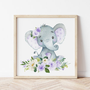 Foto Elefante, Safari, Flores púrpuras, Neutralidad de
