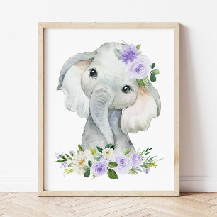 Foto Elefante, Safari, Flores púrpuras, Neutralidad de