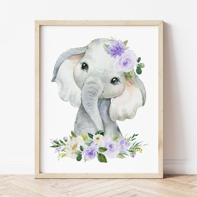 Foto Elefante, Safari, Flores púrpuras, Neutralidad de  (Subido por el creador)
