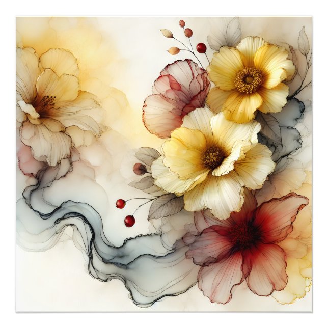 Foto "Elegancia de florecimiento dorado": Resumen de se (Frente)