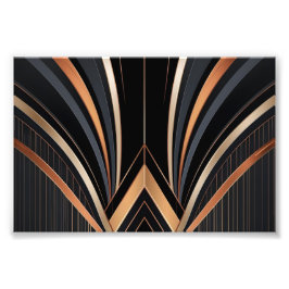 Foto Elegancia geométrica metálica Art Deco