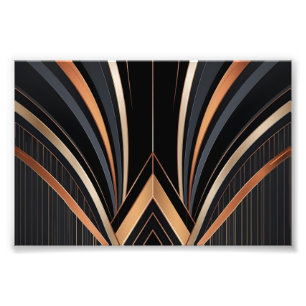 Foto Elegancia geométrica metálica Art Deco
