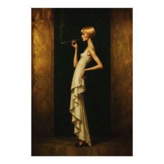 Foto Elegant Art Deco Woman Vintage Glamour Portrait