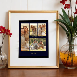 Foto Elegant Navy Blue & Fake Classic 4 Muli Photos