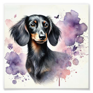 Foto Elegante acuarela de Dachshund