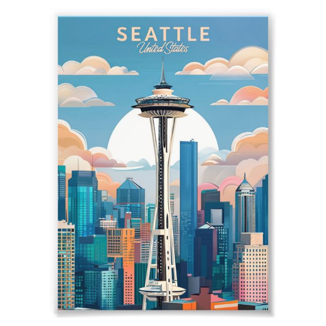 Foto Elegante acuarela de Washington DC (Frente)