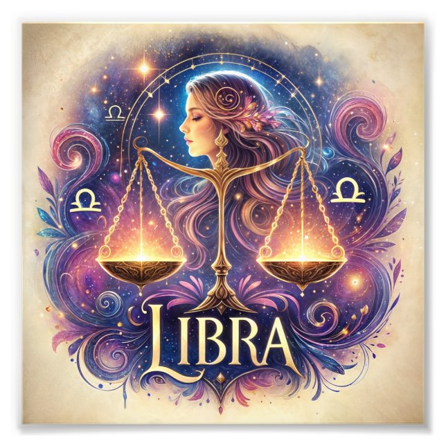 Foto Elegante Arte Libra Zodiac (Frente)