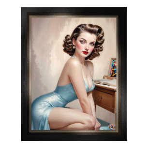 Foto Elegante Belleza Chica De Pin Up En Un Traje Satin