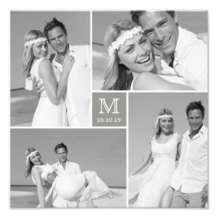 Foto Elegante Boda fotográfico de cuadrado gris cuadrad