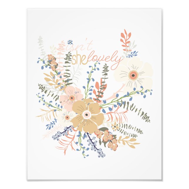 Foto Elegante Bouquet Floral Girly cantando encantadora (Frente)