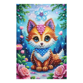 Foto Elegante Cat 5D Kit de pintura de diamantes Muro d