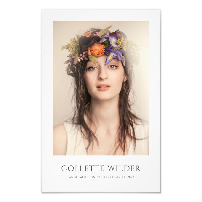 Foto Elegante Graduación de retrato fotográfico 2023 (Frente)