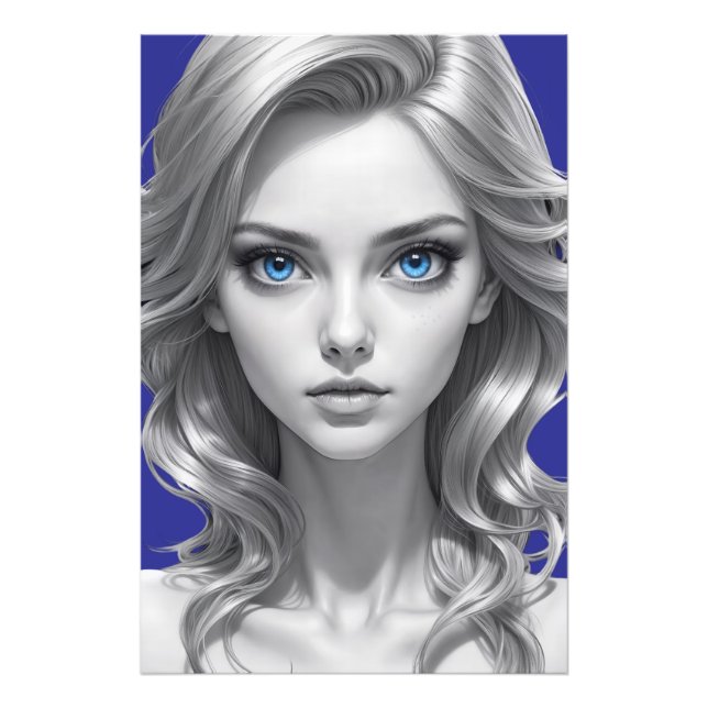 Foto Elegante imagen de arte en blanco y negro (Frente)