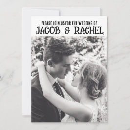 FOTO ELEGANTE INVITACIÓN DE BODA MINIMALISTA