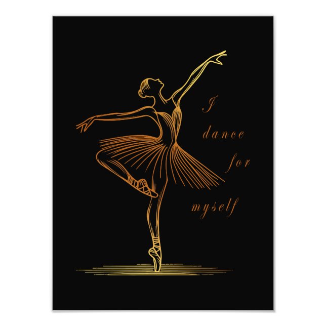 Foto Elegante línea de arte de Ballerina - Bailo por mí (Frente)