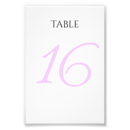 Foto Elegante número de tabla de Personalizado púrpura
