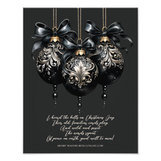 Foto Elegante poema de Navidades de oro negro en bauble