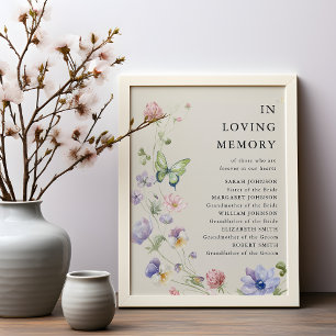 Foto Elegante Poster Boda de flores silvestres de prima