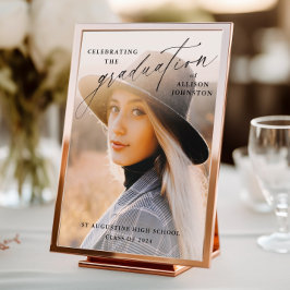 Foto Elegante Poster de bienvenida de graduación de fot