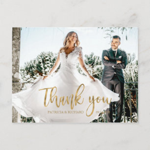 Foto Elegante Tarjeta de Agradecimiento de Boda co