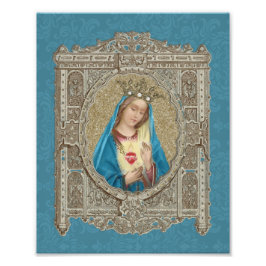 Foto Elegante Virgen María Inmaculado Corazón Religioso