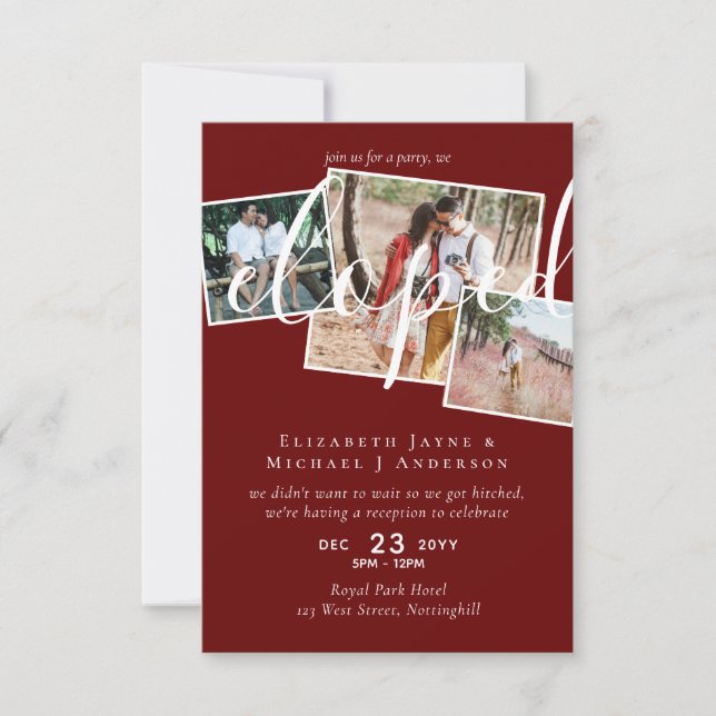 FOTO Elegida Fiesta de recepción de Invitación (Anverso)