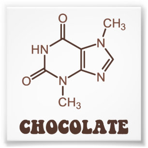 Foto Elemento de chocolate científico Teobromina Molécu