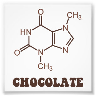 Foto Elemento de chocolate científico Teobromina Molécu