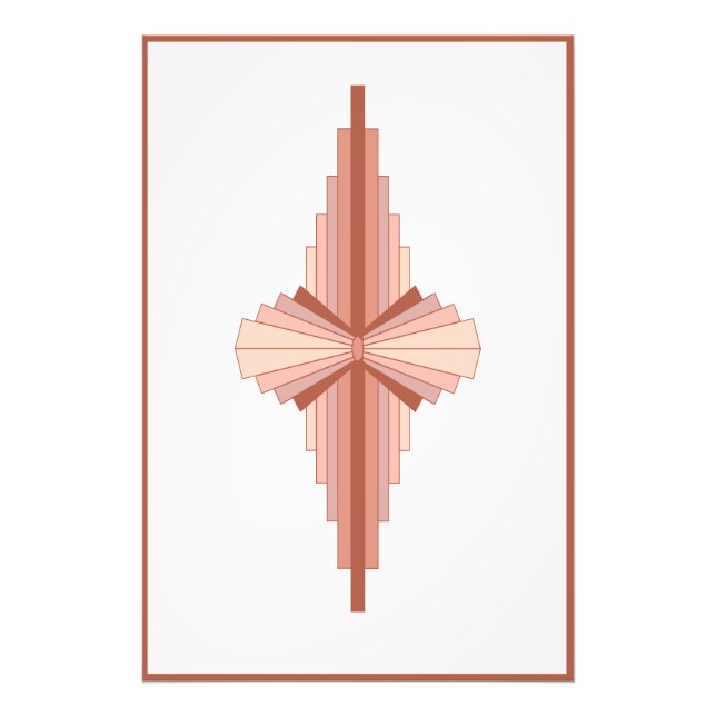 Foto Elementos Art Decó en una paleta de oro rosa (Frente)