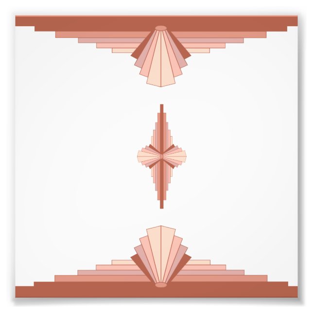 Foto Elementos Art Decó en una paleta de oro rosa (Frente)