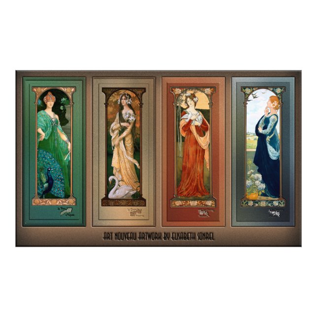 Foto Élisabeth Sonrel Art Nouveau Maiden Bird Series (Frente)