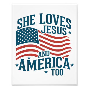 Foto Ella ama a Jesús y a Estados Unidos también a la b