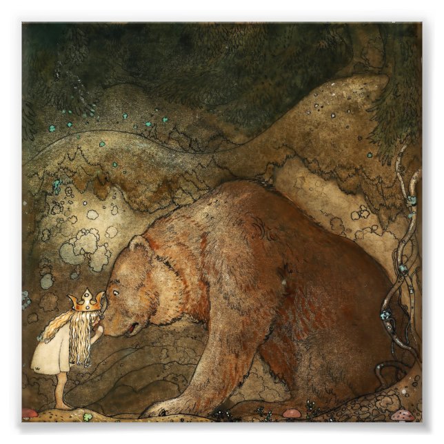 Foto "Ella besó al oso" de John Bauer (Frente)
